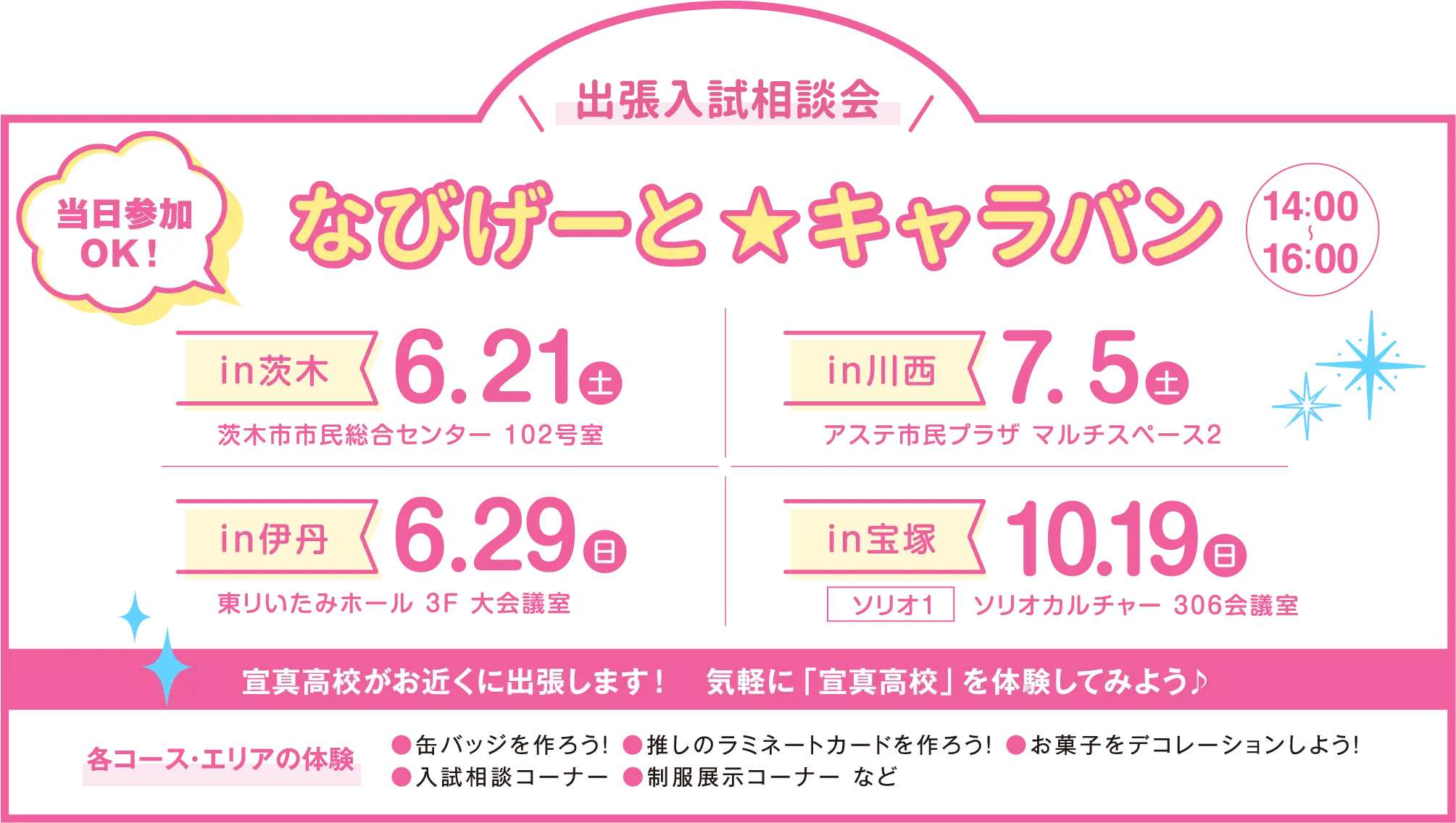 出張入試相談会 なびげーと・キャラバン